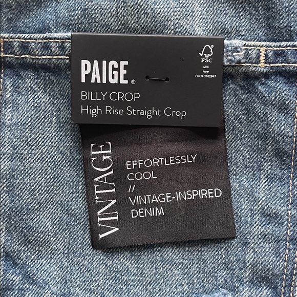 PAIGE Womens Vintage high rise straight crop Jeans - Picture 2 of 11